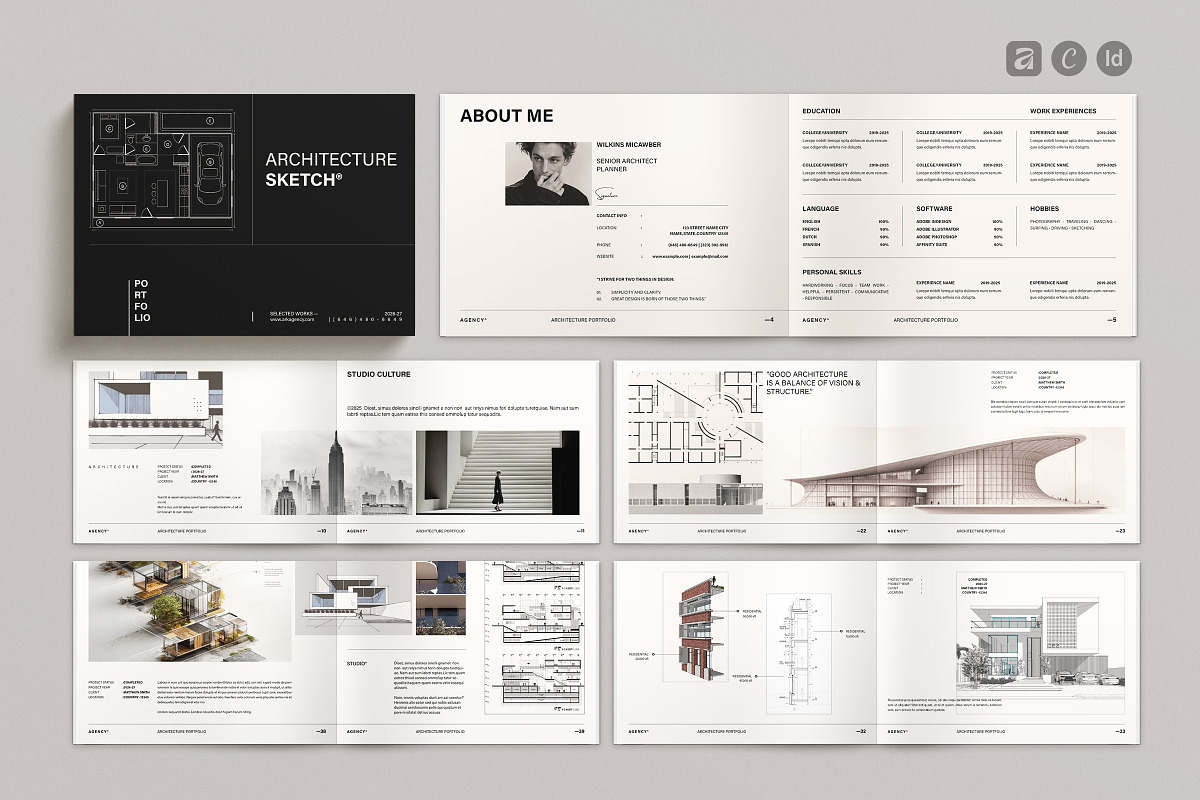 Architecture Portfolio Template, a Brochure Template by ArtisanaAura (Photo 1 of 22)