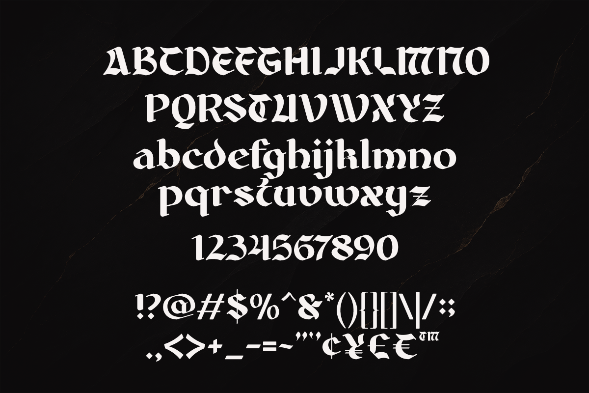 Gaiden - Bold Blackletter Font, a Blackletter Font by Font Liner (Photo 10 of 10)
