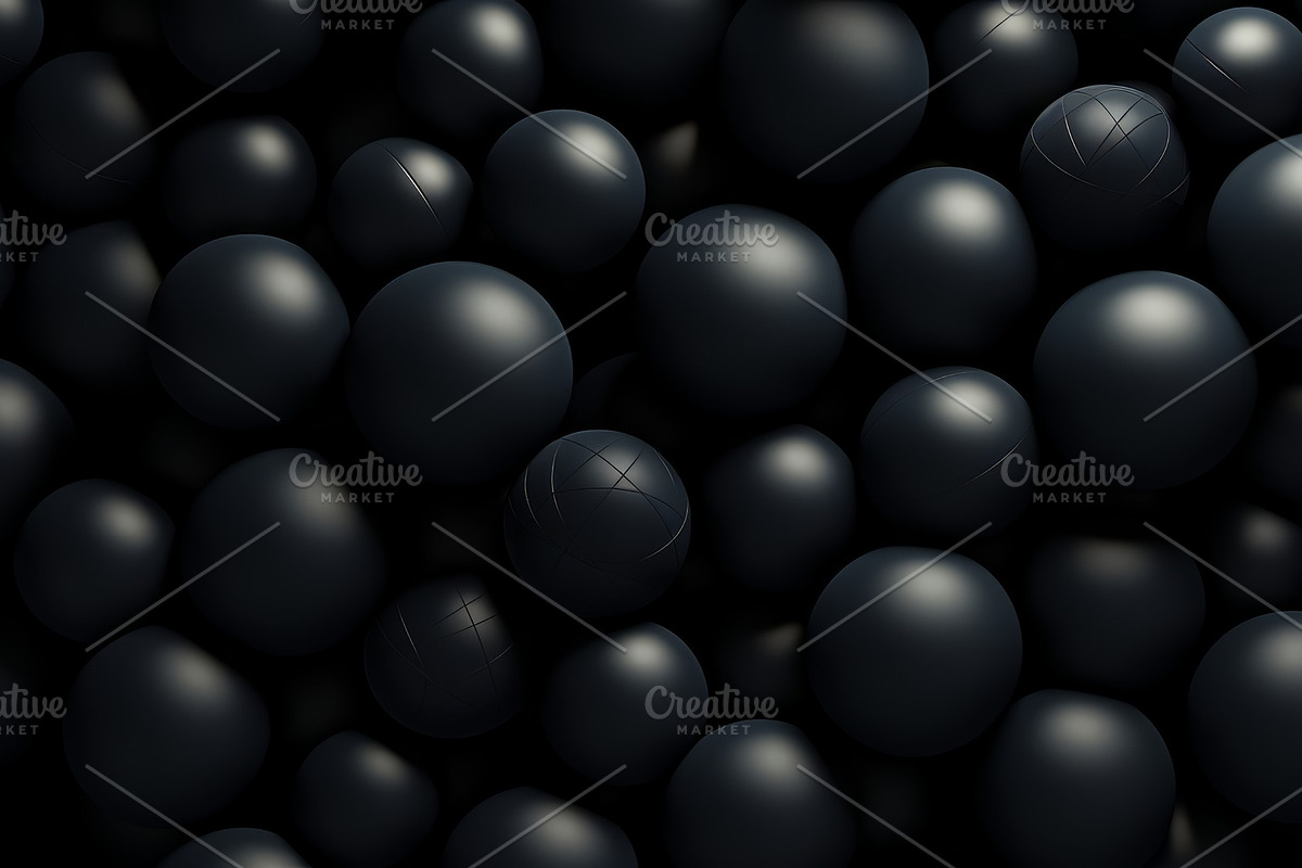 41 Black spheres illustrations, an Object Illustration by Handmadefont (Photo 8 of 41)