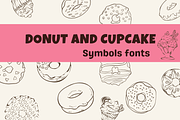 Donuts And Cupcake, a Symbol Font by Sirinart (Thumbnail 1 of 6)