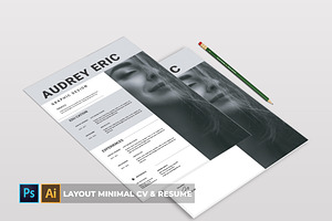 Layout Minimal CV & Resume