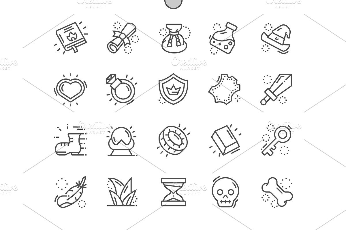 Fantasy game Line Icons, an Outline Icon by Palau