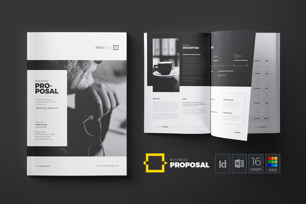 Business Proposal, a Brochure Template by DesignJanala (Photo 1 of 10)