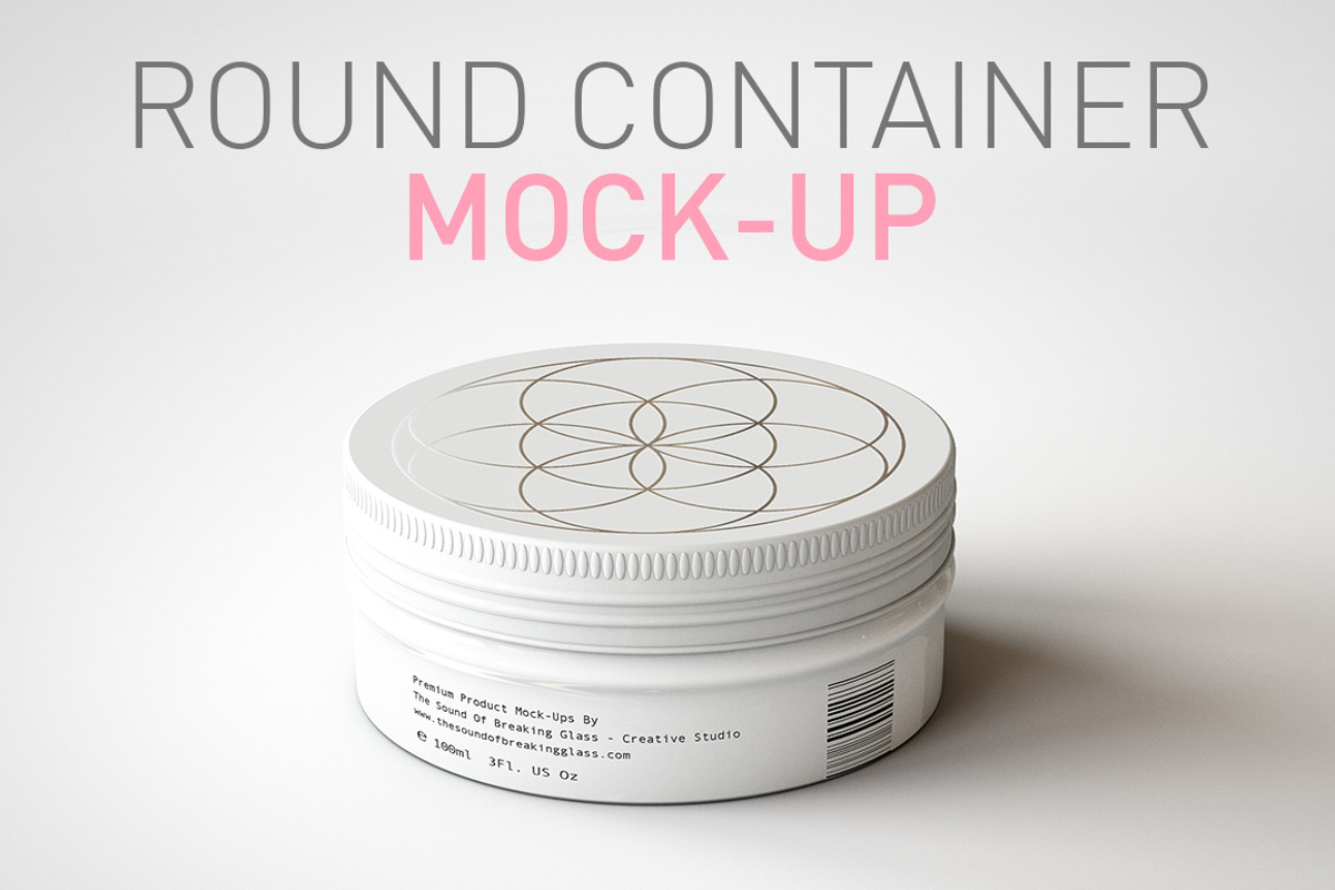 Round Cosmetic Tin Mock-Up, a Cups & Container Mockup by TSOBG (Photo 1 of 14)