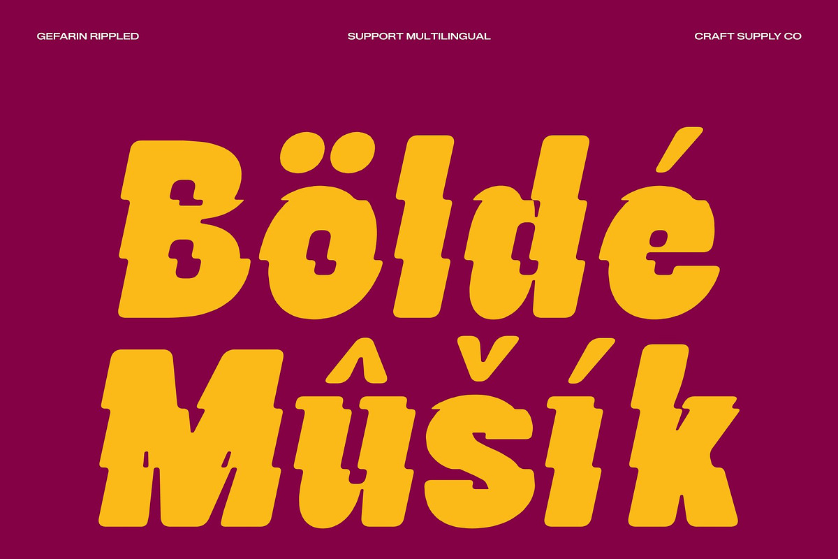 Gefarin Rippled, a Sans Serif Font by Craft Supply Co. (Photo 7 of 8)