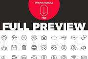 100 Essential Icons - Outline Style, an Outline Icon by Designerbundle (Thumbnail 3 of 3)