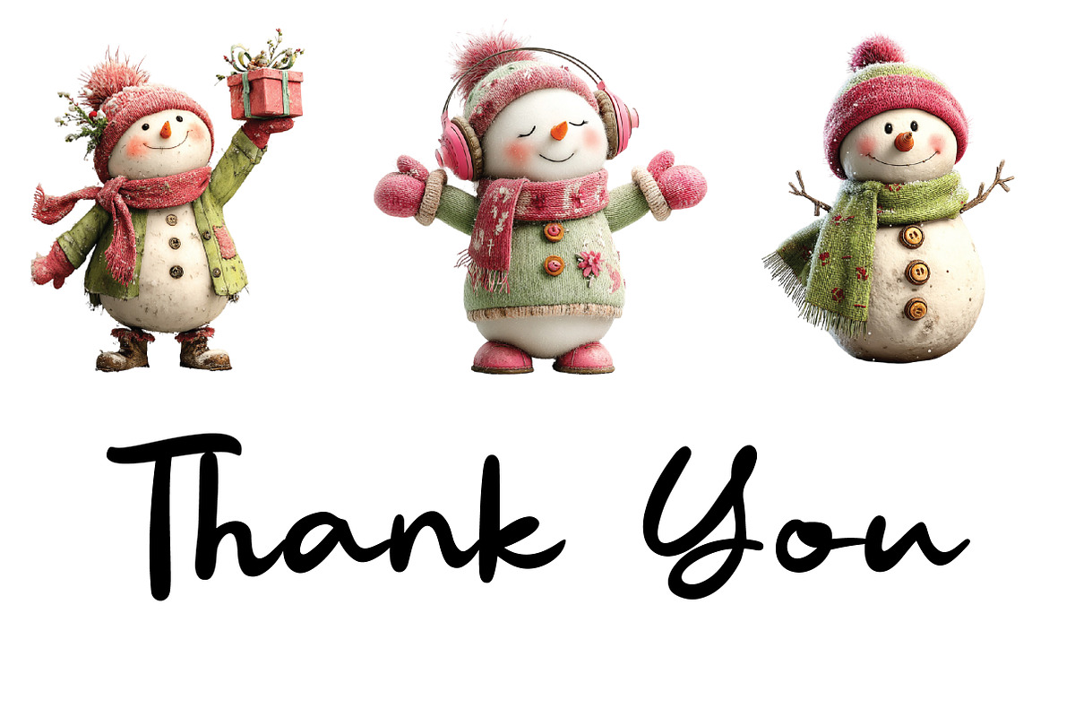 Watercolor Christmas Snowman Clipart, an Illustration by CraftArtStudio (Photo 6 of 6)