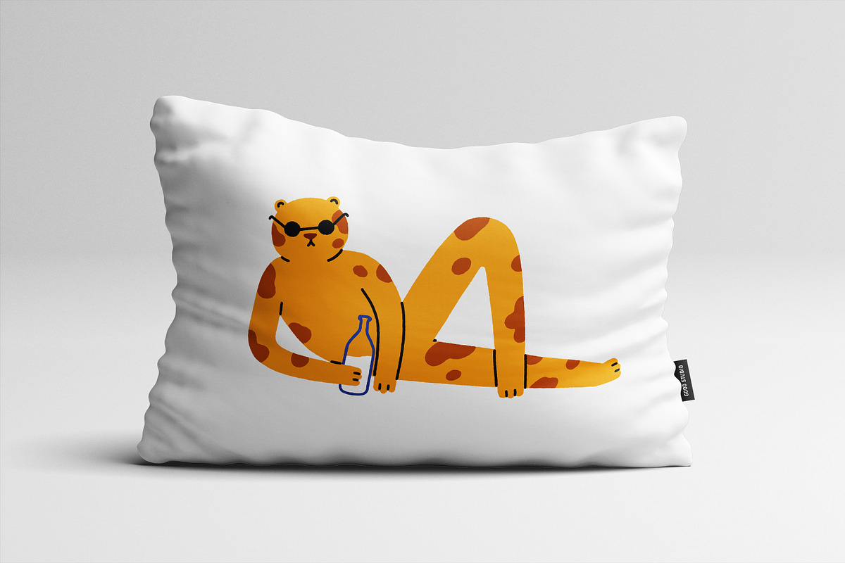 Funny animals drinking alcohol set, an Animal Illustration by Good Studio (Photo 10 of 11)