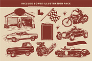Hotrod Retropack Retro Font Pack, a Sans Serif Font by Letterhend Studio (Thumbnail 9 of 10)