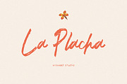 La Placha Aesthetic Brush Font, a Script Font by Hishand Studio (Thumbnail 1 of 8)