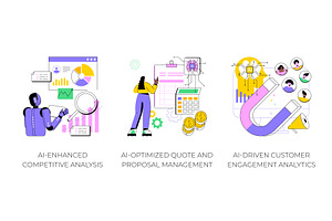 AI in sales management abstract, a Technology Illustration by Visual Generation