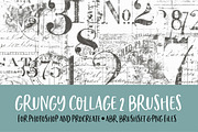 Grungy Collage 2 Brushes for PS/PRO, a Brush Add-On by Polka Dot Pixels (Thumbnail 1 of 4)