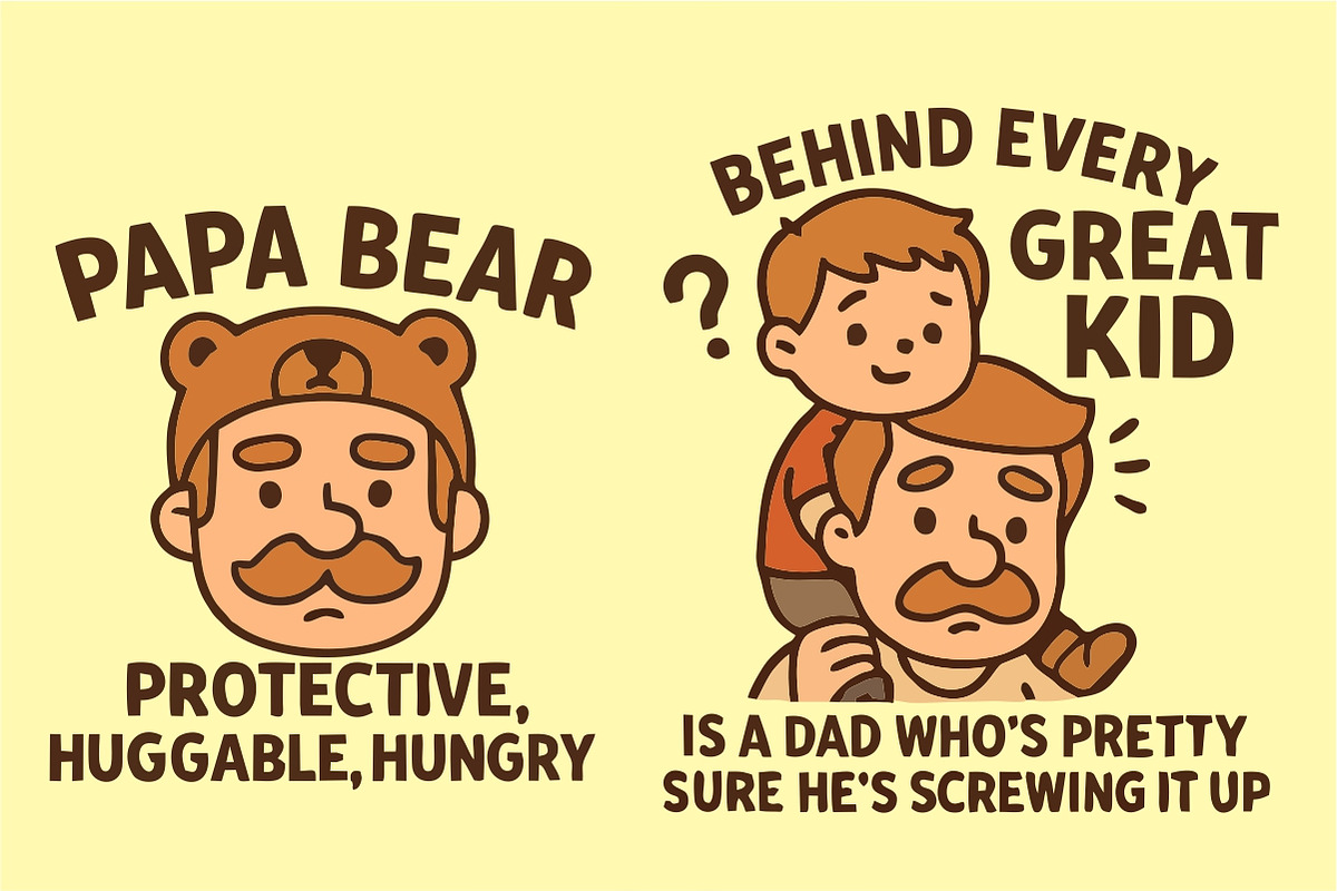Funny Father’s Day Cartoon, a Person Illustration by Dikdoots (Photo 3 of 4)