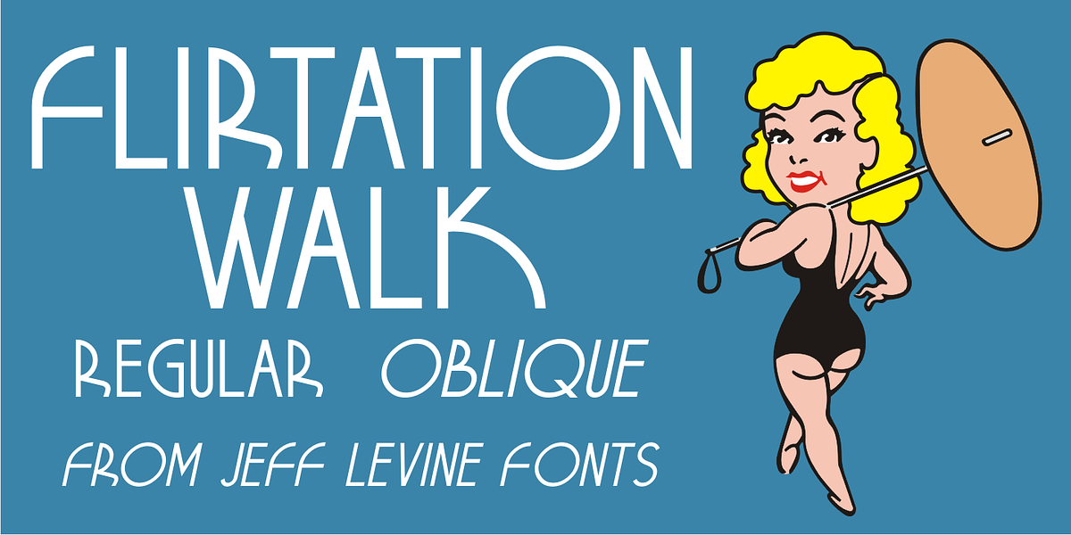Flirtation Walk JNL, a Font by Jeff Levine Fonts