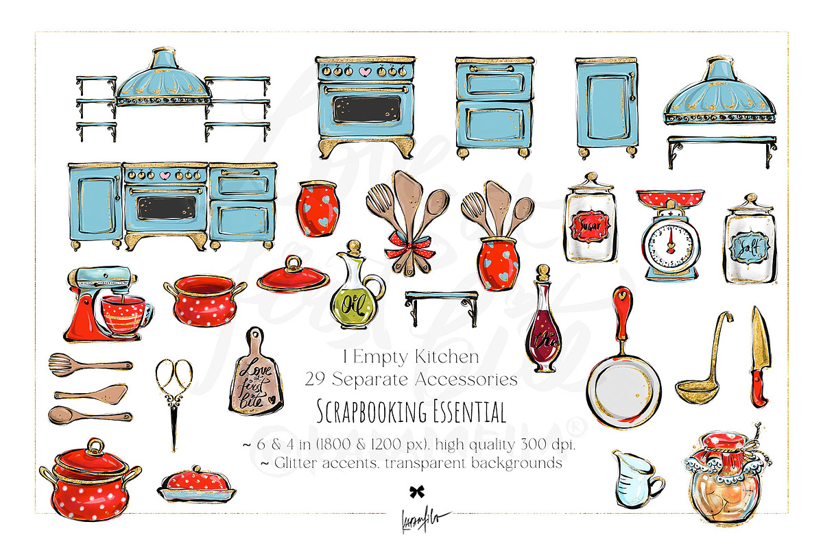 Cooking Chef's Kitchen Bundle PNG, a Food Illustration by KaramfilaS (Photo 3 of 7)