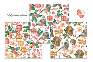 Watercolor Christmas And New Year