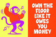 Monkey Dancing - Playful Fun Display, a Sans Serif Font by Afkari Studio (Thumbnail 4 of 12)