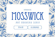 Mosswick - Art Nouveau Serif, a Serif Font by HipFonts (Thumbnail 1 of 9)