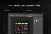 CYBERPUNK Instagram Templates, a Social Media Template by BlancheStudio (Thumbnail 3 of 14)