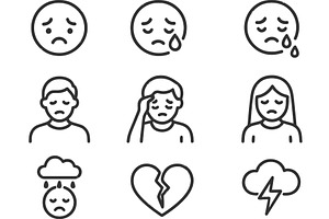 Emotional expression vector line, an Illustration by ZinetroN