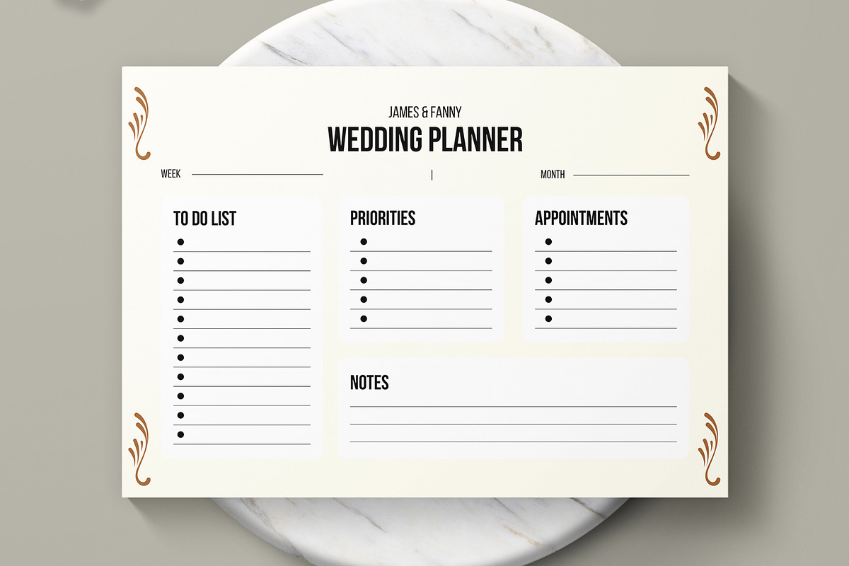 Wedding Planner Layout, a Stationery Template by MightyDesign (Photo 2 of 6)