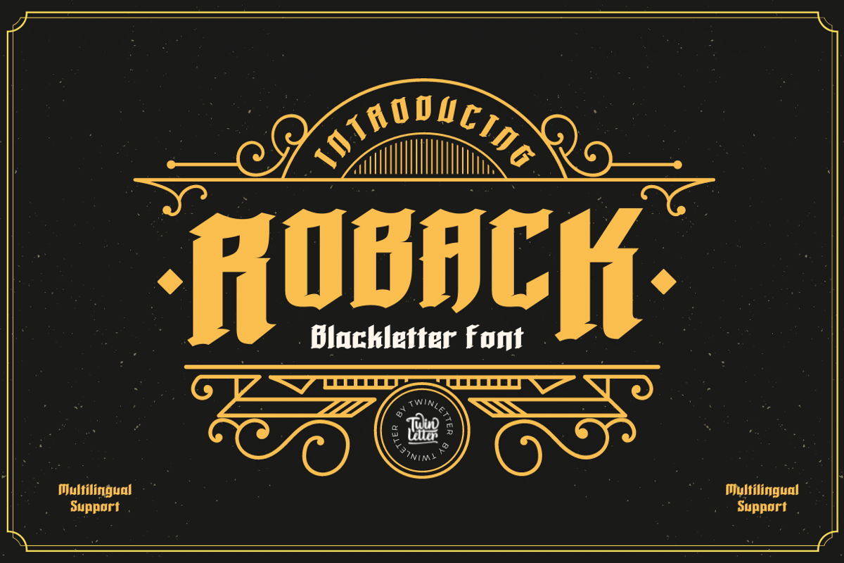 Roback, a Blackletter Font by twinstd (Photo 1 of 13)