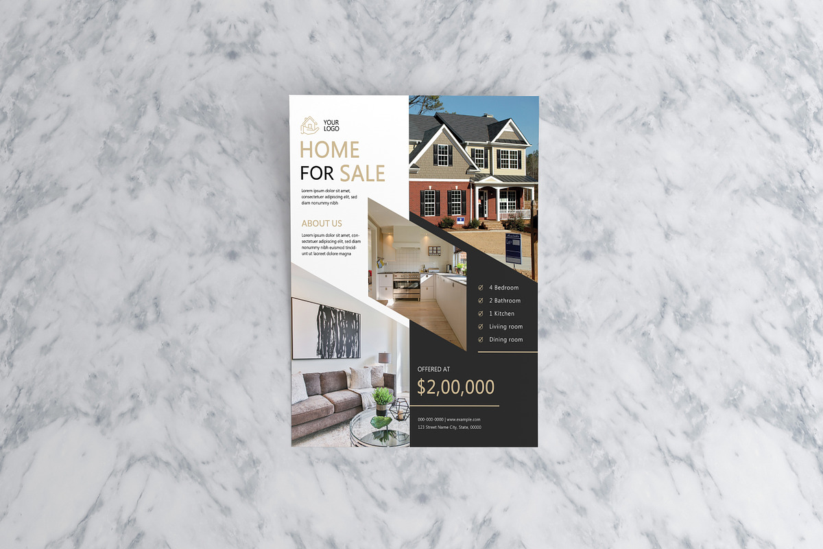 Minimalist Real Estate Flyer, a Flyer Template by SmmrDesign (Photo 2 of 3)
