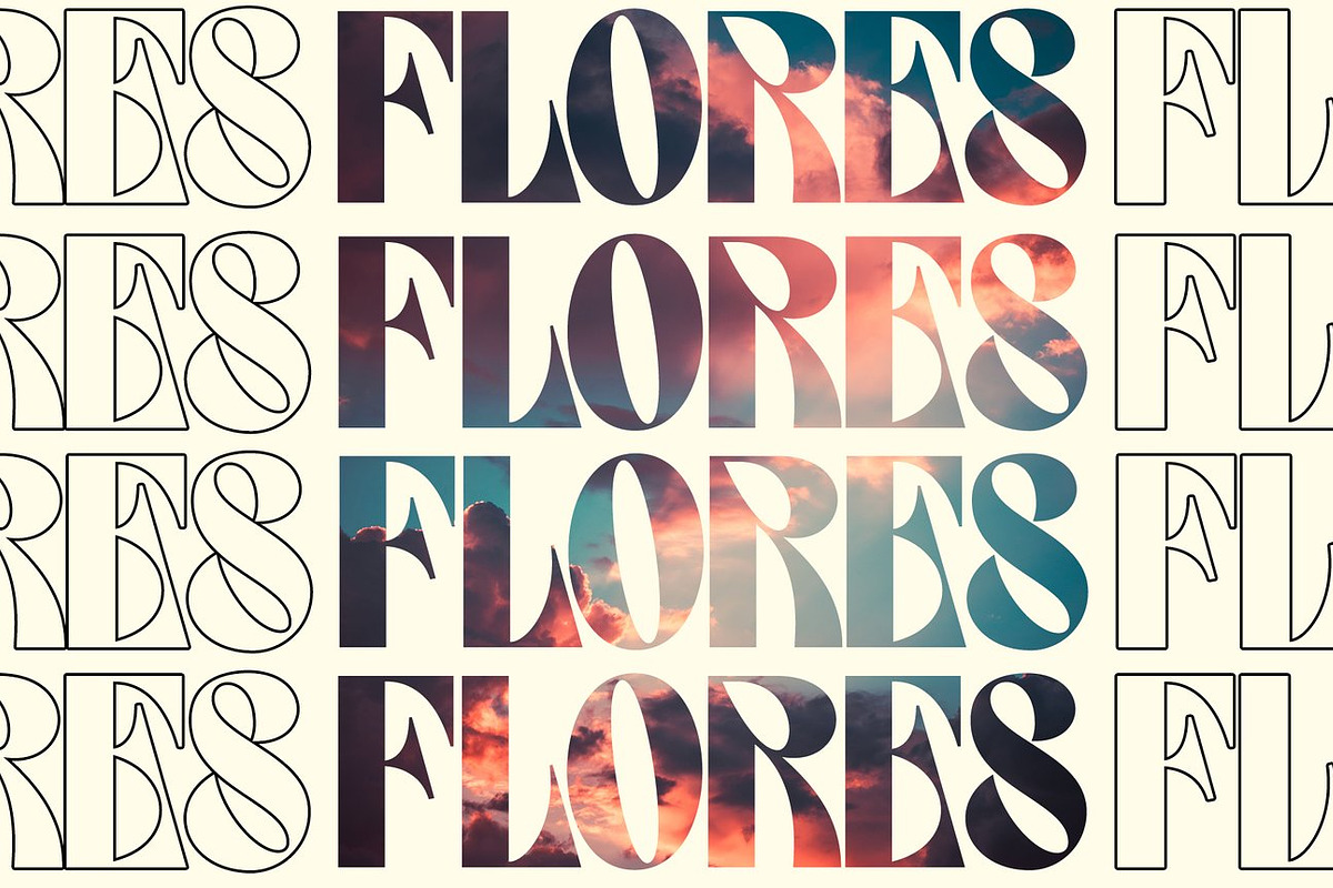 Flores - Modern Display Font, a Sans Serif Font by Luna Shop (Photo 11 of 11)