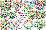 Spring Jasmine Flower Clipart PNG, an Illustration by DreamCafeArt (Thumbnail 1 of 5)