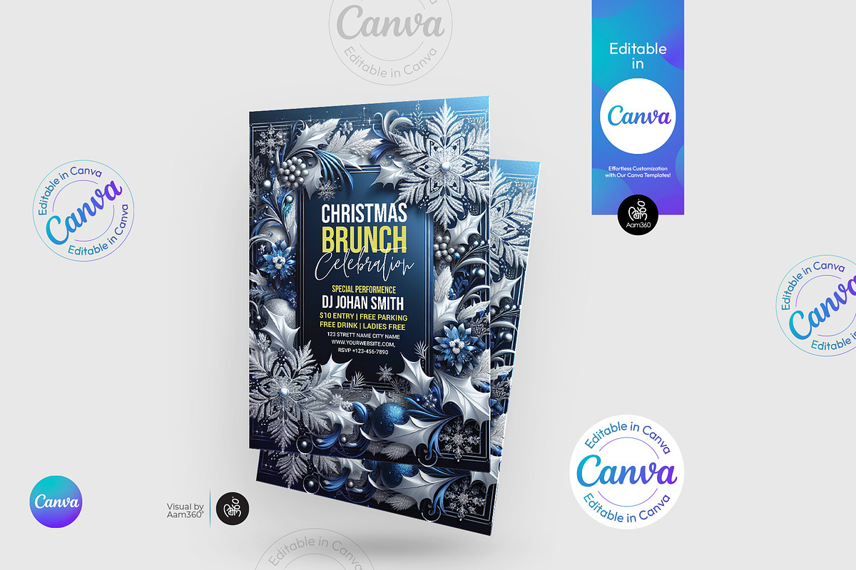 Christmas Brunch flyer Template, a Flyer Template by Aam360 (Photo 1 of 3)