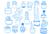 Cactus & Succulent lineart, a Decorative Illustration by Carpet Tapete Pretzel (Thumbnail 2 of 7)