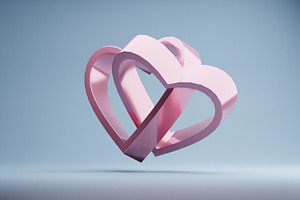 10 Bundle 3D Render Heart And Love