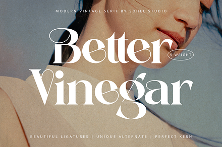Better Vinegar - Beauty & Cosmetic, a Serif Font by Sohel Studio