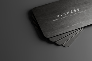 Metal Business Card Mockups