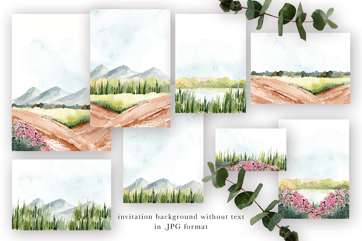 Nature Landscape Wedding Suite, an Invitation Template by wulano (Photo 5 of 6)