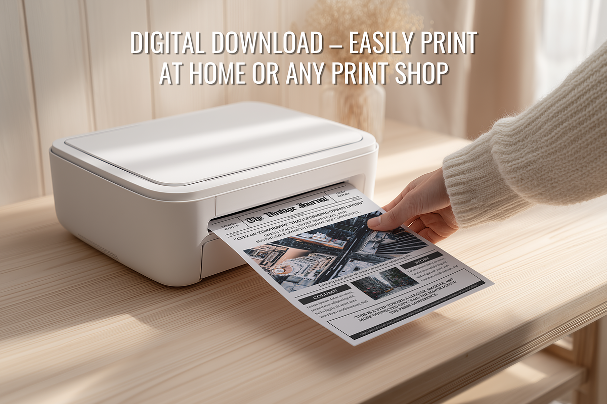 Vintage Newspaper Template, a Magazine Template by ZoloDesignHub (Photo 6 of 8)