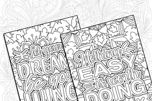 Motivational Quotes Coloring Pages