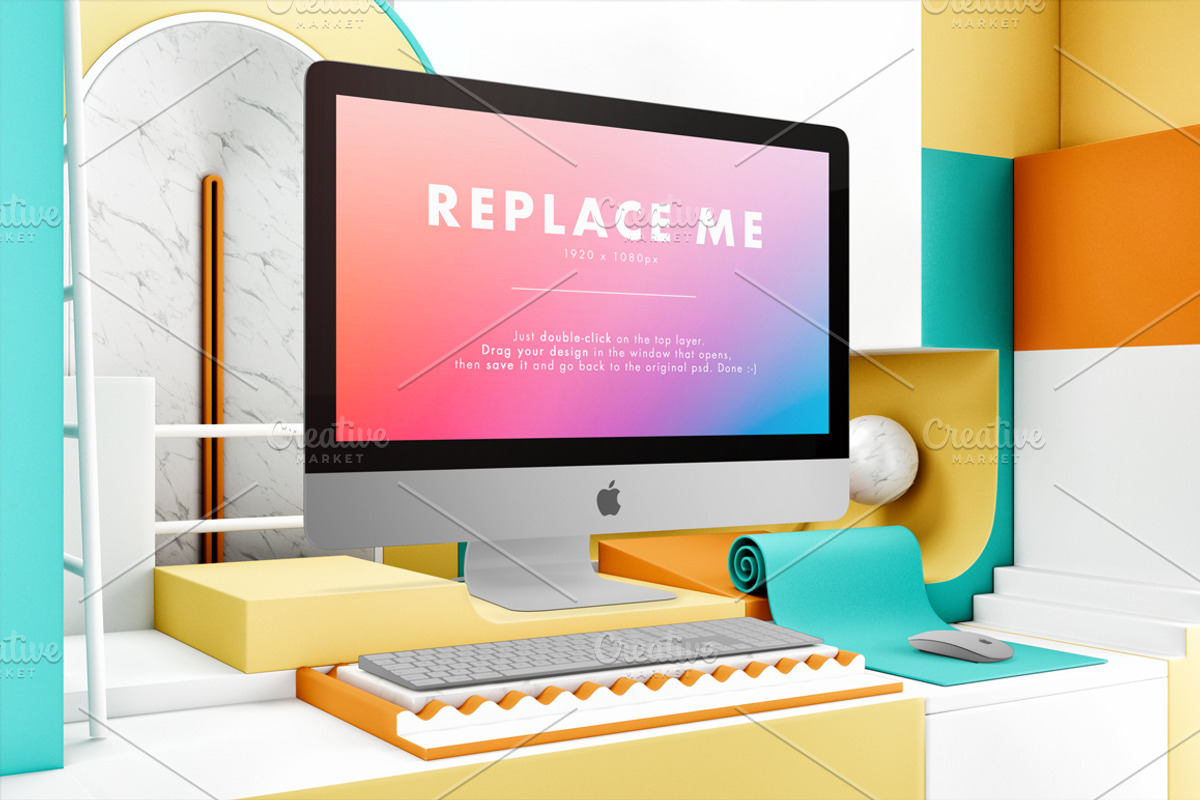 iMac Creative Mockups Set, a Mac Mockup by As Good As Possible (Photo 4 of 16)