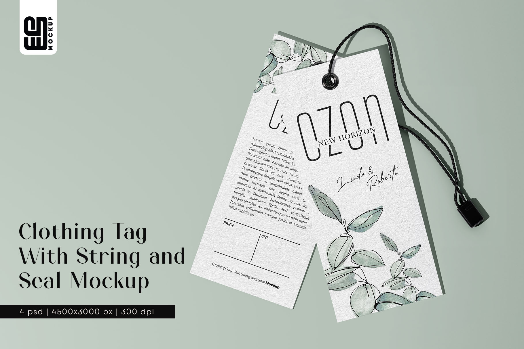 Tag With String and Seal Mockup, a Merchandise Mockup by SD Mockup