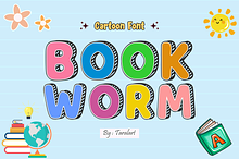BOOKWORM - Cartoon School Font