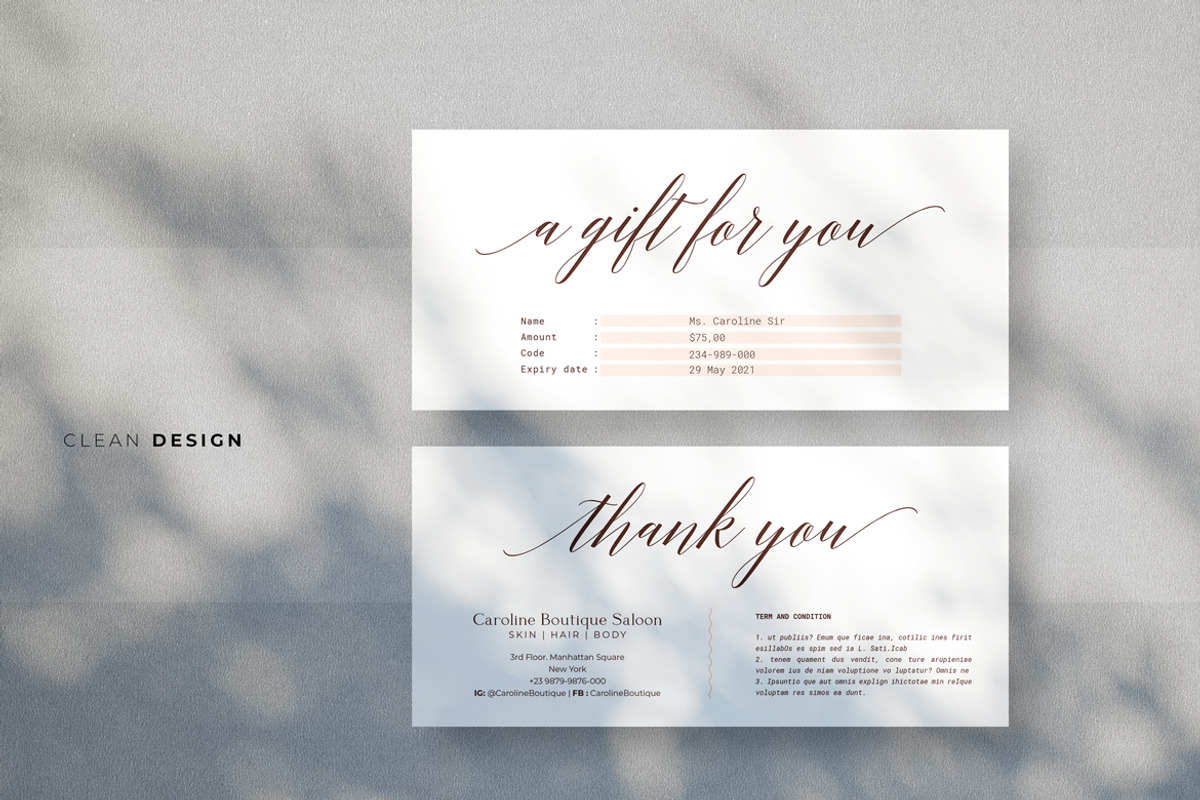 Fashion Gift Voucher, a Card Template by Ahsanjaya (Photo 2 of 3)