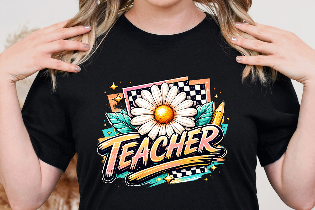 Cute Teacher Daisy Flower PNG, an Object Graphic by Star Graphic Design (Photo 8 of 10)
