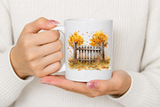 Whimsical Autumn Fence Clipart, a Seasonal Illustration by Canvas Craft (Thumbnail 9 of 10)