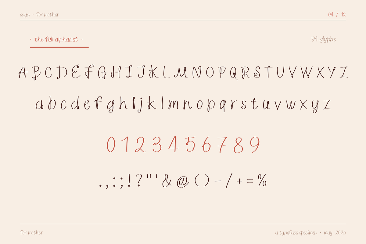 Saya — A Script for Tender Moments, a Handwritten Font by Lettra Studio (Photo 3 of 19)