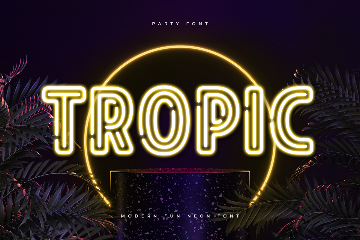 Party - Modern Fun Neon Font, a Sans Serif Font by Hamz Studio (Photo 3 of 16)