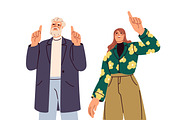 People look up, point with finger, a Person Illustration by Good Studio (Thumbnail 2 of 5)