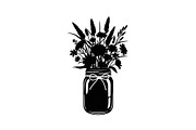 Wildflower Mason Jar SVG Bundle, an Illustration by Designs_River (Thumbnail 10 of 31)
