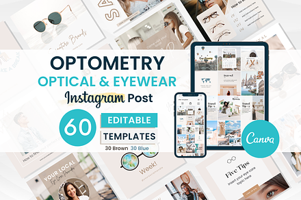 60 OPTOMETRY Instagram Templates