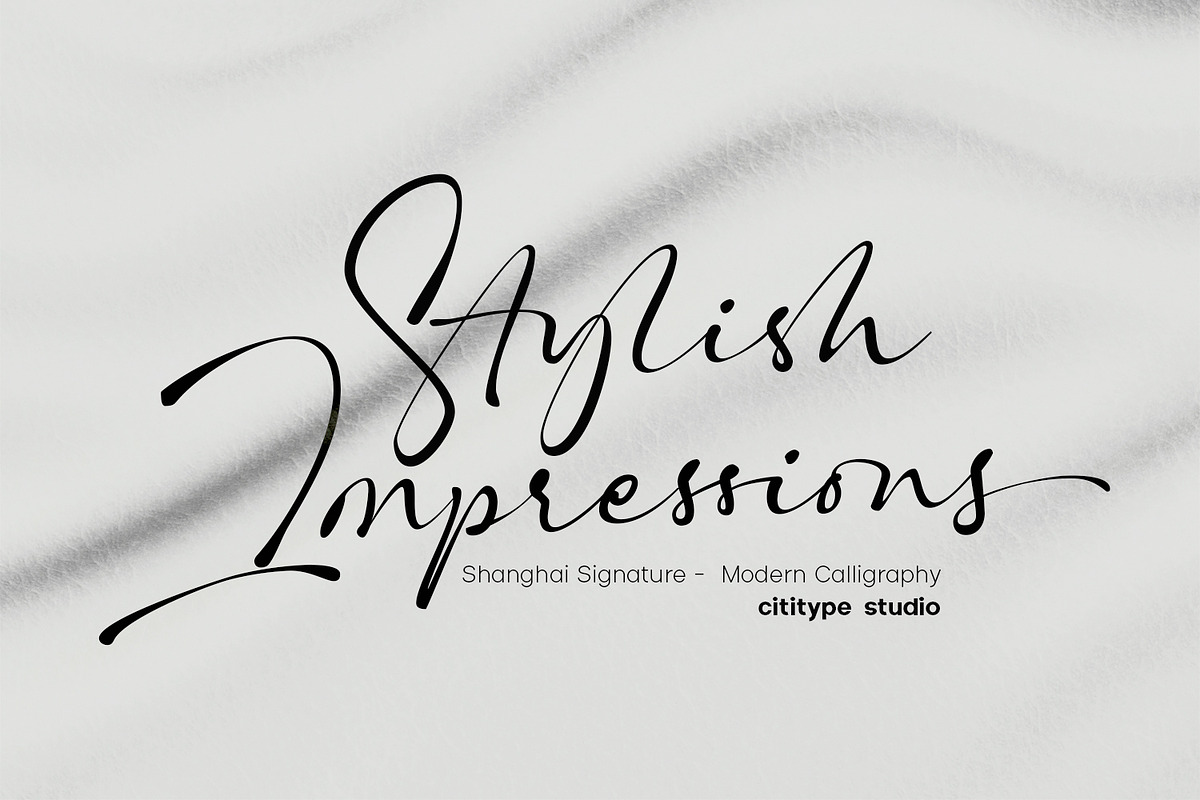 Shanghai Signature, a Script Font by Cititype (Photo 3 of 12)