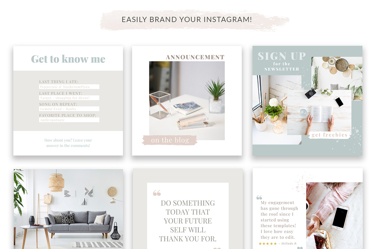Instagram Templates for Canva, a Social Media Template by Sweet Little Muse (Photo 2 of 5)